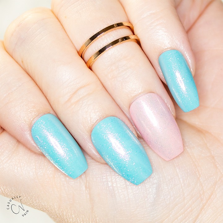 Sally Hansen - Overcoat appreciation ✨. Transform your Miracle Gel color by layering Let’s Get Digital over it 🙌 (💅: @casuallyvain)