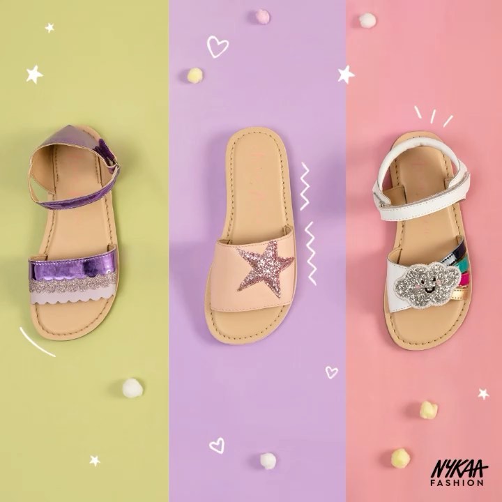 Nykaa Fashion - Bring a little twinkle to your little one’s toes with these finds 🌟Shop these and other shoes now on www.nykaafashion.com🛍
•
•
Aria Nica Wave Purple Solid Sandals: ₹1,313
Aria Nica sta...