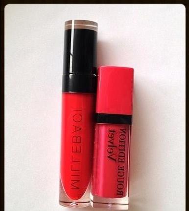 Битва матовых титанов: Nouba Millebaci Long Lasting Lip Color - #7 vs Bourjois Rouge Edition Velvet Lippenstift #02 Frambourjoise - rezension