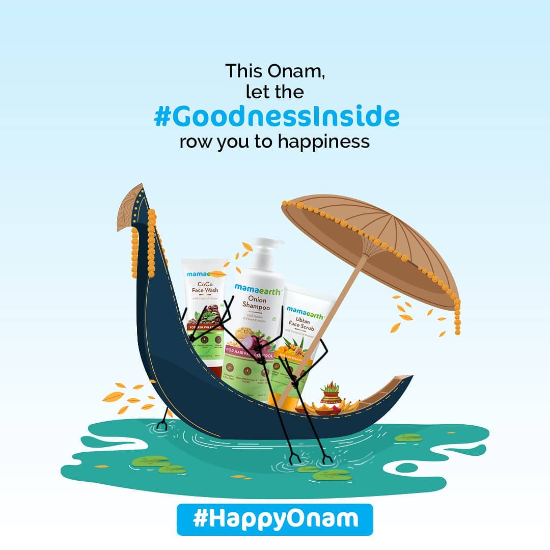 Mamaearth - Let your #GoodnessInside guide you forward in these festive times! 

Wishing you all a #HappyOnam! 

#mamaearth #GoodnessInside #Onam2020 #happiness #HappyOnam2020 #naturalskincare #skinca...