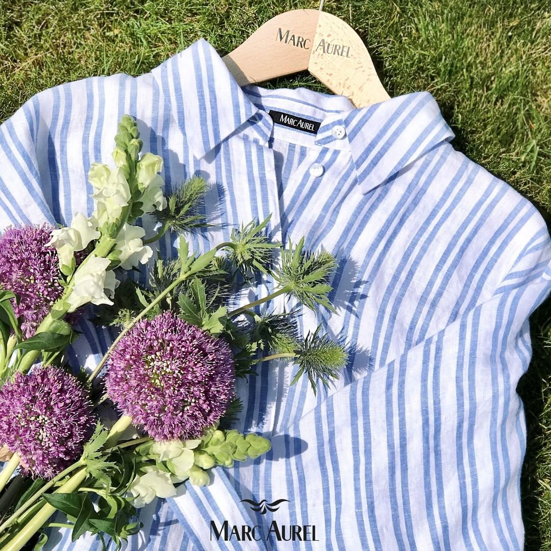 Marc Aurel - A touch of blue... Riviera Blue 
.
.
#marcaurelfashion #marcaurel #rivierablue #stripes #flowers #fashionstyle #fashion #happiness #summertime #summeroutfits #fashionbrand #linen #linendr...