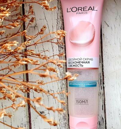 Отзыв о Скраб для лица L'Oreal Paris Бесконечная Свежесть Роза+Лотос от Майя  - отзыв