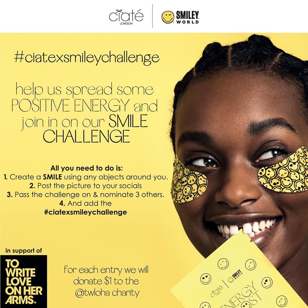 Ciaté London - STOP SCROLLING! WE NEED YOUR SMILES! 😁😀😃😄😁😆 
Join our #CiateXSmileyChallenge 🙃 to help SPEAD THE SMILES AROUND THE 🌎

All you need to do is:

1️⃣. Create a smile on your face using any...