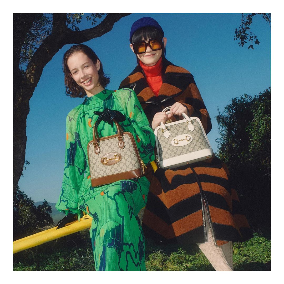 Gucci - Crafted in GG canvas, the #GucciHorsebit1955 top handle’s structured shape is a contemporary expression of an archival design. Shop the #GucciPreFall20 collection through link in bio or via In...