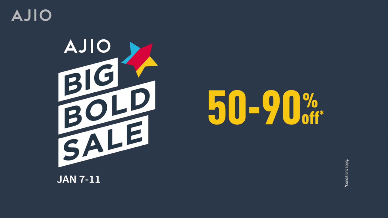 50-90% OFF - AJIO BIG BOLD SALE IS NOW LIVE!