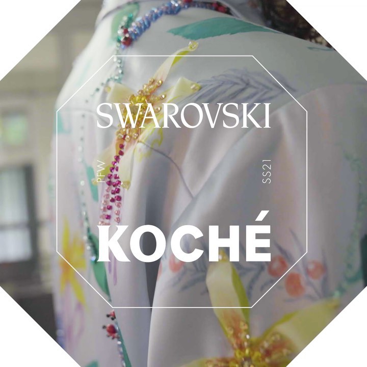 SWAROVSKI - “I really love the endless possibilities Swarovski crystals can offer. It can be used with feathers, flowers and on embroideries, it’s incredible,” says @koche creative director @christell...