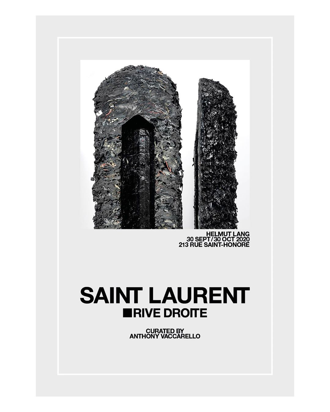 SAINT LAURENT - HELMUT LANG
SAINT LAURENT RIVE DROITE
CURATED by ANTHONY VACCARELLO

As part of the Saint Laurent Rive Droite project, Anthony Vaccarello has decided to give his creations to artist He...