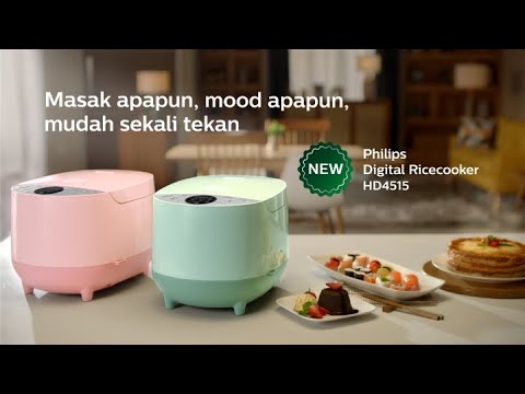 Baru! Philips Digital Rice Cooker HD4515, Masak mudah sekali tekan