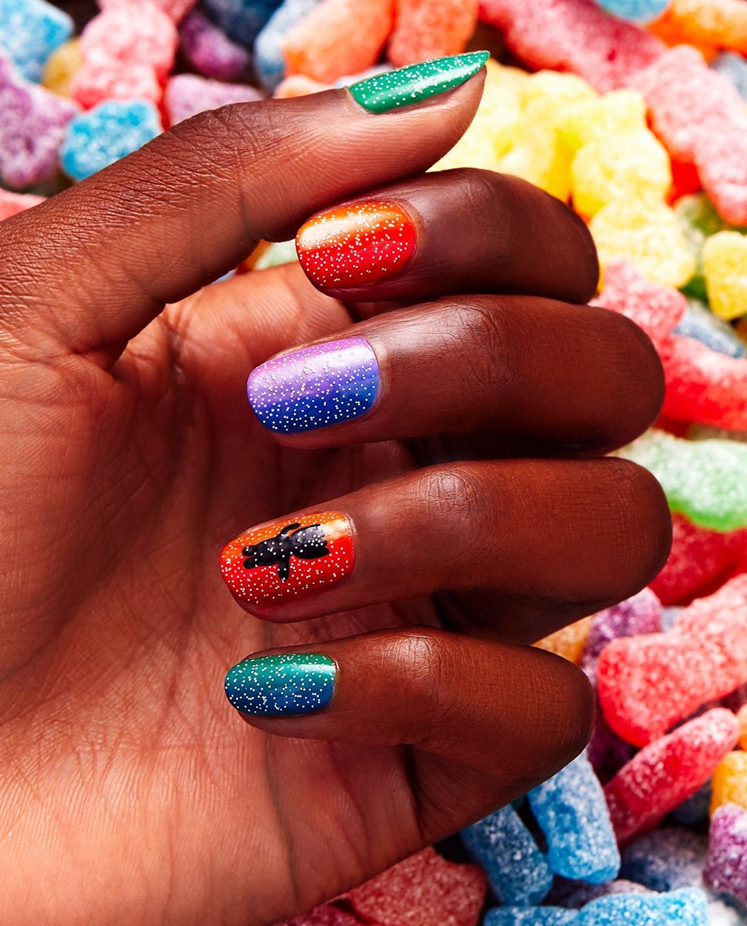 Sally Hansen - Let’s give em’ pumpkin to talk about 🎶 Trick or treat yo’self to this stunning multi-mani from our NEW #SHxSPK collab, bonus points some sour then sweet nail art 🎃