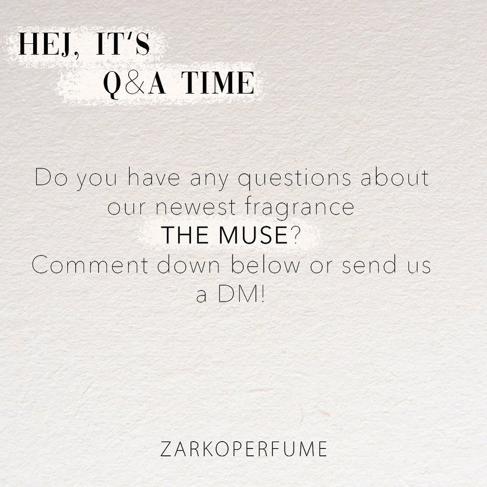 ZARKOPERFUME - we get so many questions from you regarding the perfumes and the brand and we want to answer all of them - so let us know in the comments or via DM what you have in your minds! This wee...