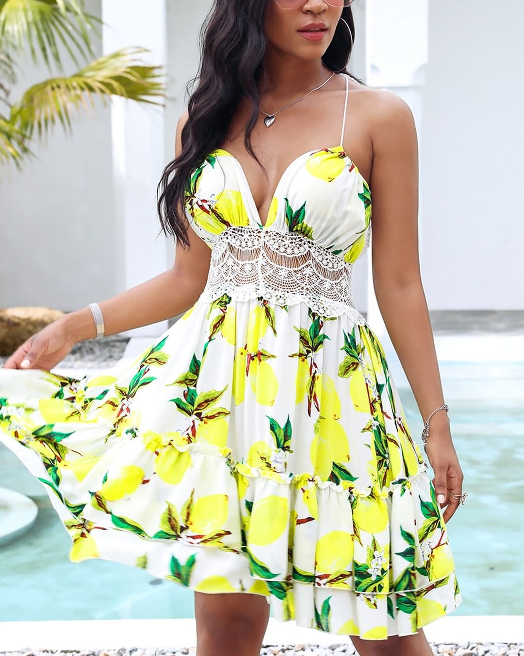 boutiquefeel_official - Fruit Leaf Print Lace Insert Tassel Backless Skater Dress⁠
SHOP WEB：boutiquefeel.com⁠
SEARCH SKU：LZQ1886⁠
 #fashion #style #beautiful