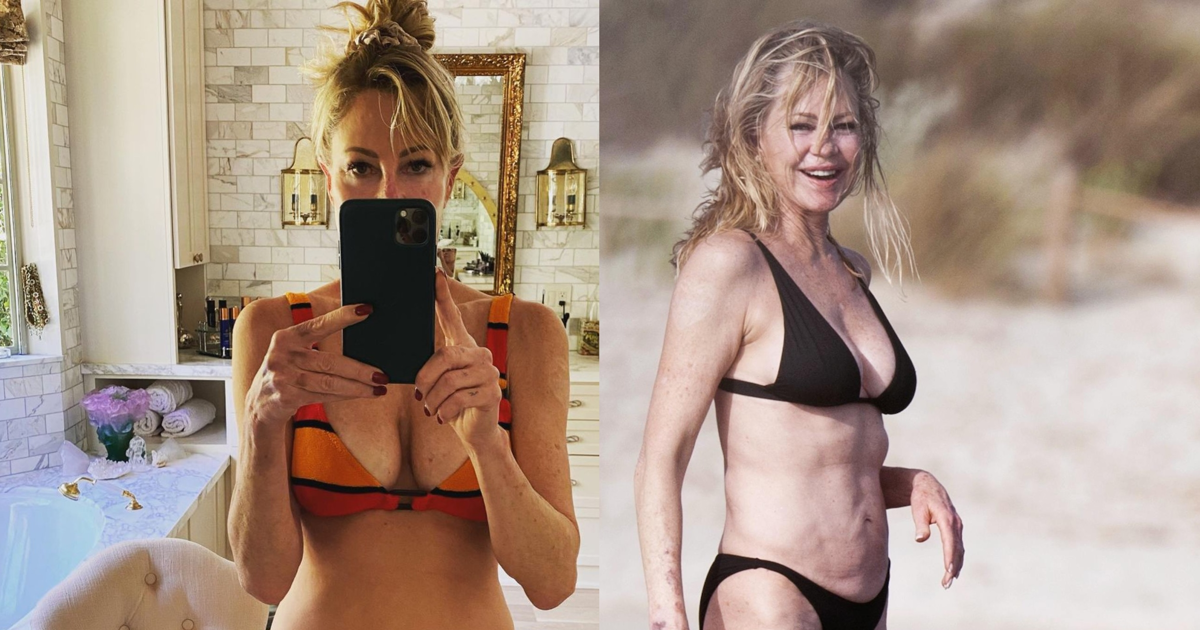 Как выглядит 63-летняя Мелани Гриффит в купальнике на фото в инстаграме и в реальной жизни