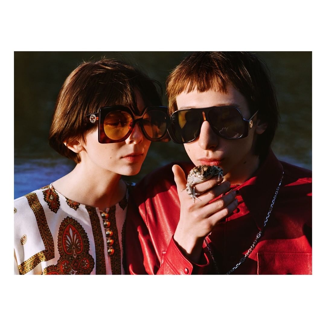 Gucci - Celebrating the simple things in life with the #GucciPreFall20 #SoDeerToMe campaign. The image features oversize #GucciEyewaer shades designed by @alessandro_michele for the new collection. Di...