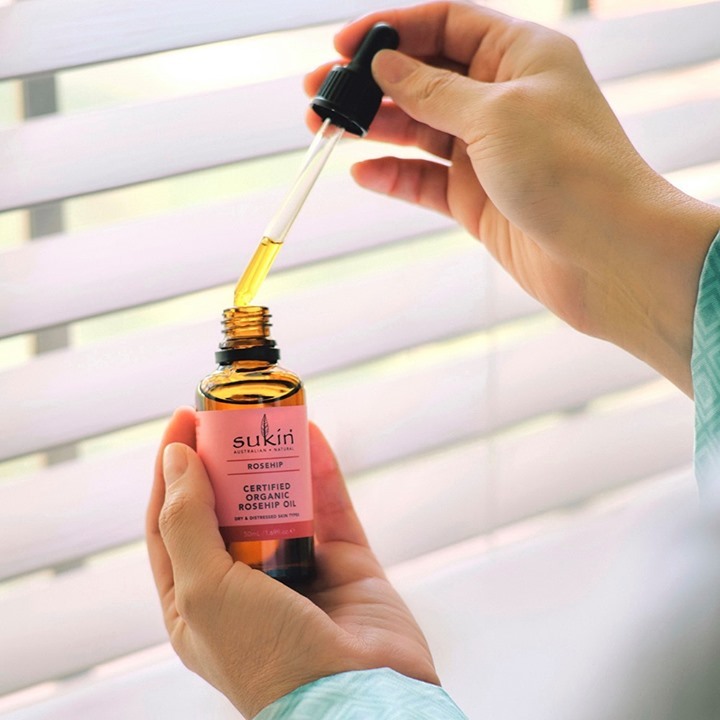 iHerb - Soothe, soften, and hydrate dry, irritated skin with @sukinskincare_usa's Organic Rosehip Oil. Containing no less than 70% essential fatty acids, it can also help diminish the appearance of sc...