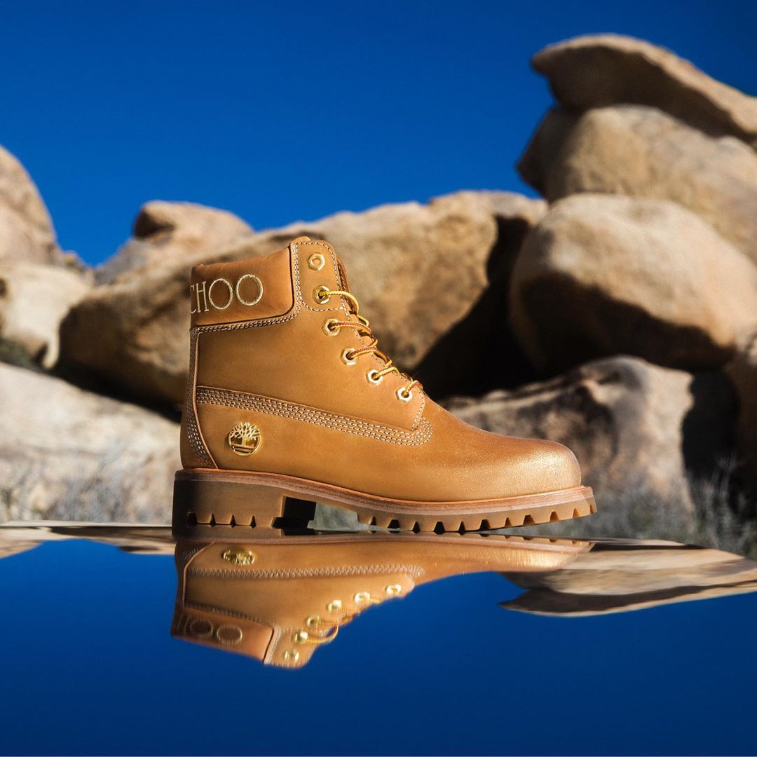 Jimmy Choo - A surprising blend of design iconography results in a striking collection of limited edition styles. Explore the #JIMMYCHOOXTIMBERLAND collection