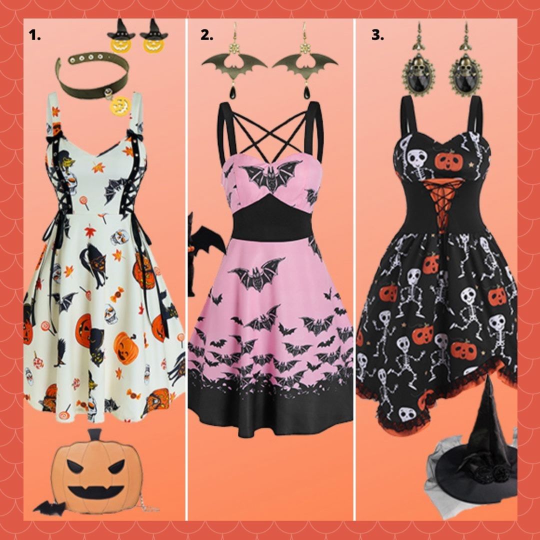 Dresslily - 💕1, 2 or 3? Which one is your favorite Halloween outfit? 
👉Share your answer and win it!! 
Shop the cutest Halloween styles on our bio link! 
CODE: IG2020 [Get 22% off]
#dresslily