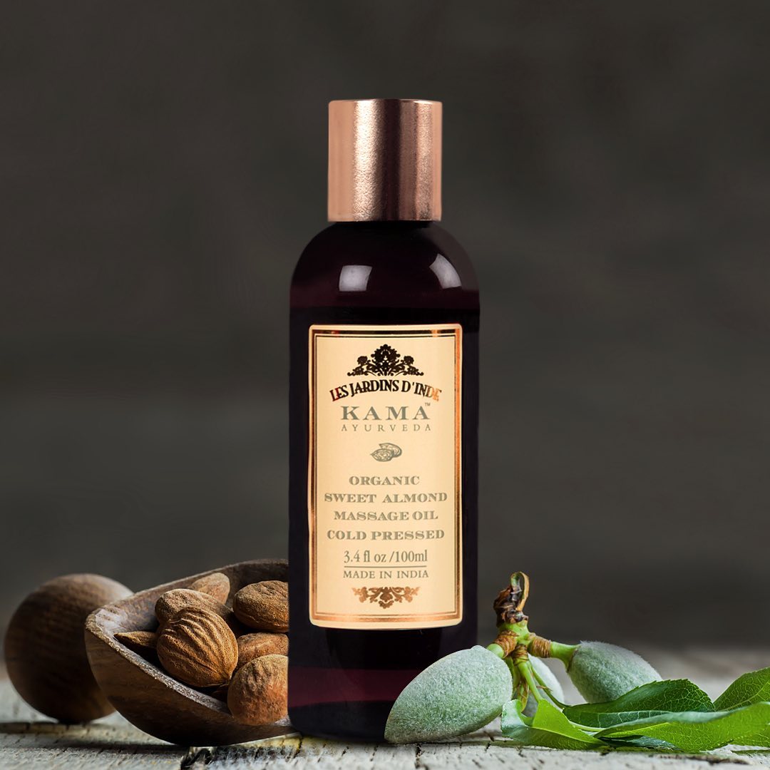 Kama Ayurveda - Prescribed in #Ayurveda for good health & healing, Organic Sweet Almond Oil is an excellent conditioner that nourishes both #skin & #hair. Rich in #Olein and #Vitamins, #Almond Oil can...