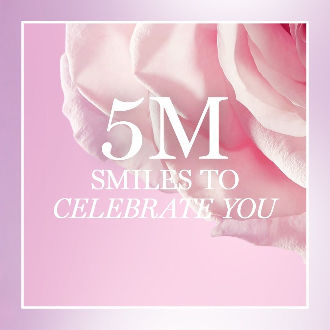 Lancôme Official - 5 million reasons for us to smile. Thank you for being a part of our community and continuing to spread happiness!
 #Lancome