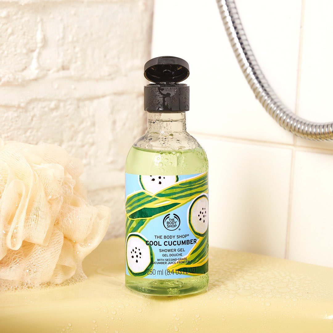 The Body Shop India - Take a seriously cool shower to end the day with our Cool Cucumber Shower Gel. 
🥒 Made with cucumber juice & organic sugar, it's the perfect bubbly treat. Lather it up with our B...