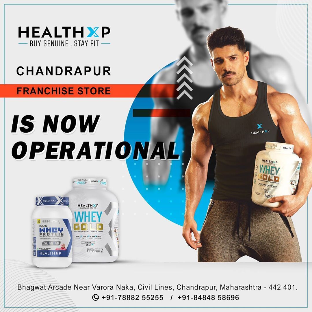 HealthXP™ - We are open! All fitness freaks our store in Chandrapur is operational ensuring full supply for all your nutritional requirements. We welcome you back to your own Healthxp store ....lookin...