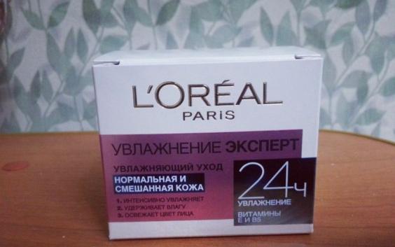 Отзыв о Крем для лица L'Oreal Paris L`OREAL КРЕМ-ГЕЛЬ УВЛАЖНЕНИЕ ЭКСПЕРТ ДЛЯ НОРМАЛЬНОЙ И СМЕШАННОЙ КОЖИ от Елена  - отзыв