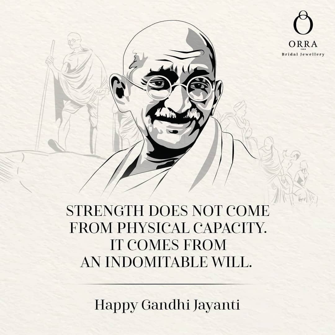 ORRA Jewellery - His words will always be our guiding light, his actions; an inspiration. Remembering the Mahatma on his 150th birth anniversary! 

#GandhiJayanti