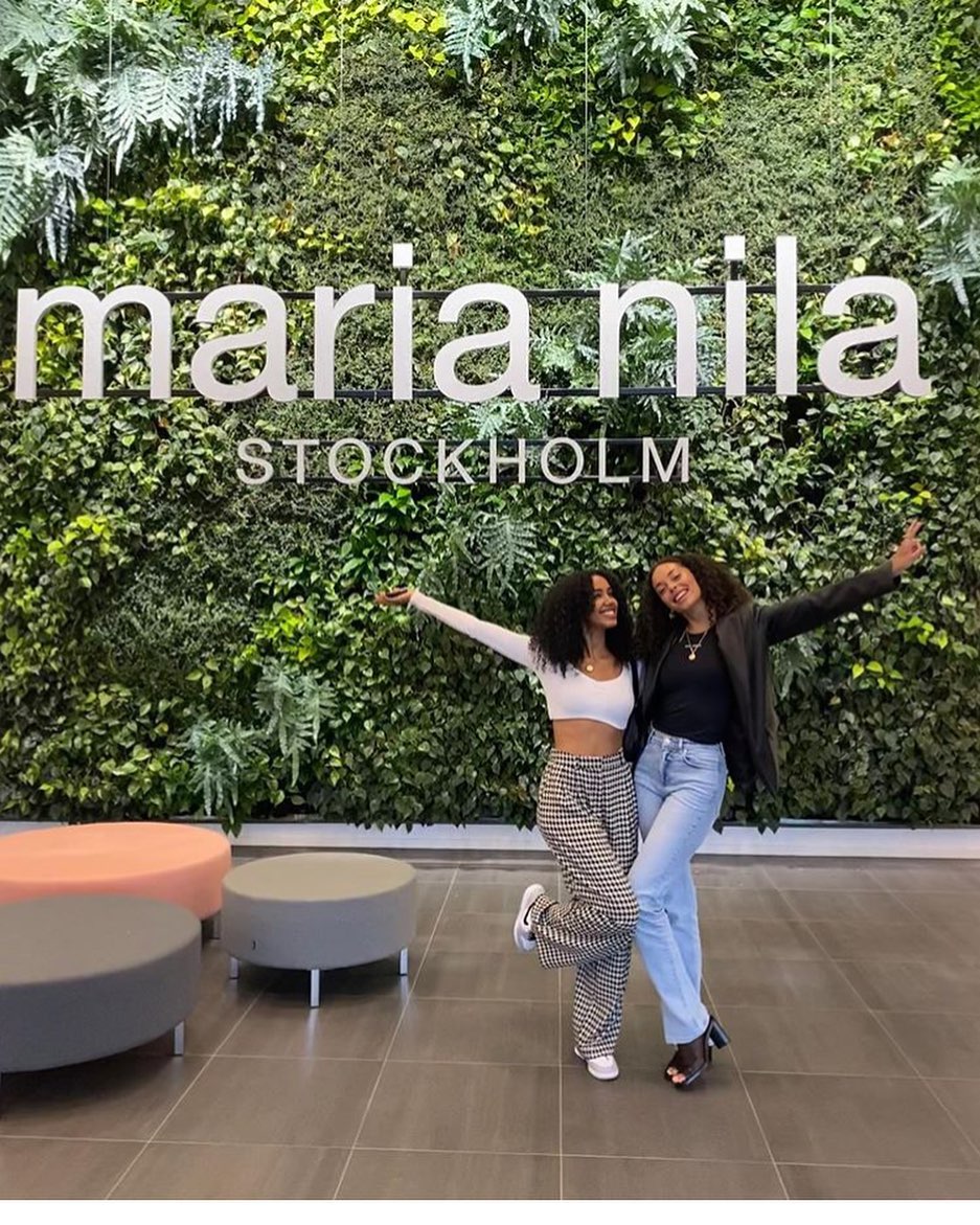 Maria Nila Stockholm - Swedish production happiness with @chanellemademoiselle & @salemindrias ☺️💚