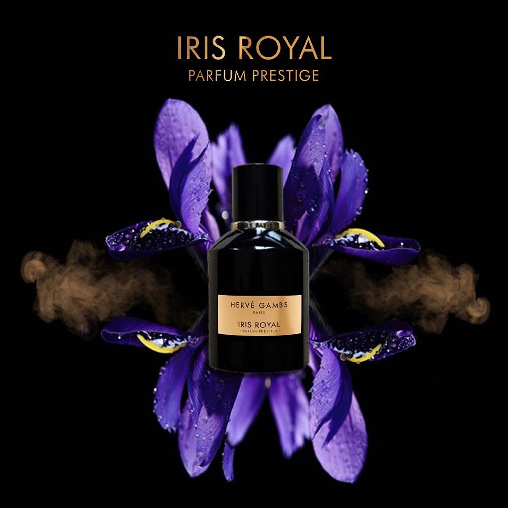 Herve Gambs - IRIS ROYAL :
An irresistible fragrance around the slightly fruity powdery floral notes of extreme refinement. A tailor-made accord between the delicacy of violet embroidered with saffron...