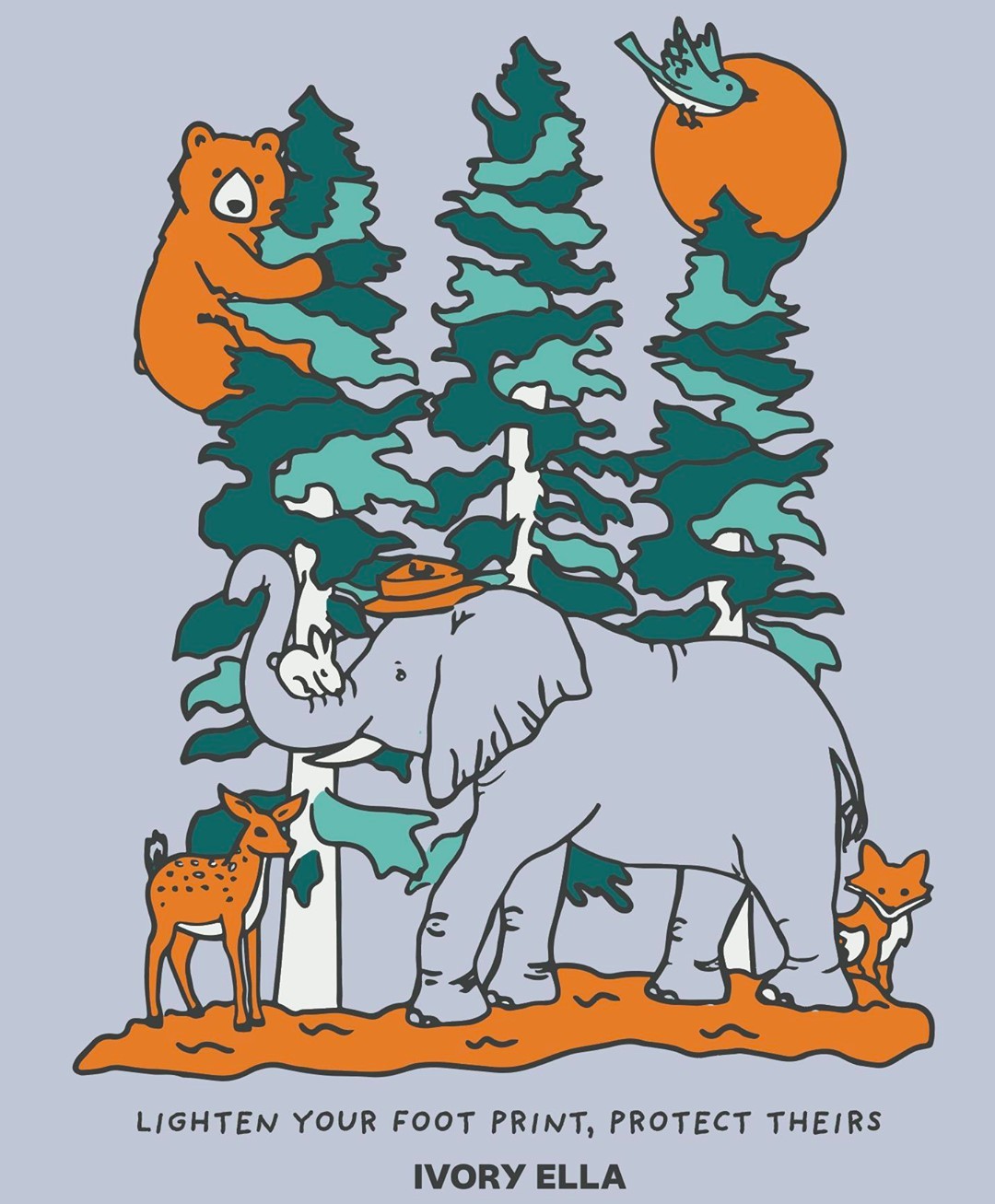 Ivory Ella - Our friends on the West Coast have been devastated by recent wildfires and we're here to help! We've created a limited edition tee, featuring the graphic above 🌲 🐿 🐘 100% of net profits f...