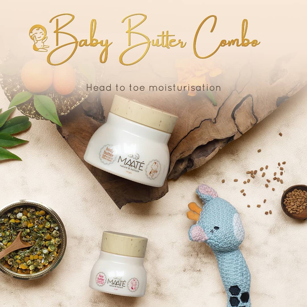 MAATÉ - Baby Butter Combo

A Natural moisturization ritual for your baby’s body and facial skin. 👶

The combo includes:

MAATÉ Baby Body Butter + Face Butter

🌱Step 1: Moisturize your baby’s facial s...