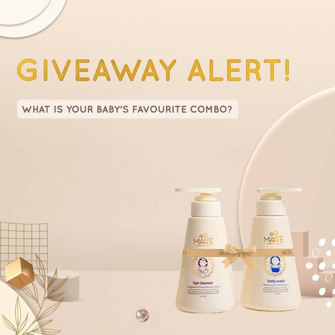 MAATÉ - GIVEAWAY ALERT!!

Here's your chance to win a MAATÉ COMBO for your little one. 👶

Steps to participate in the giveaway:

💬Step 1: Comment your baby's favourite combination in the comments bel...
