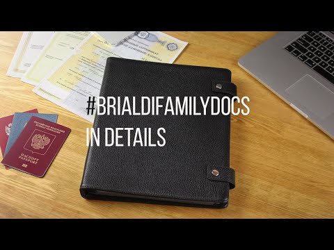 Большая папка с жестким каркасом для документов А4 BRIALDI Familydocs документы всей семьи