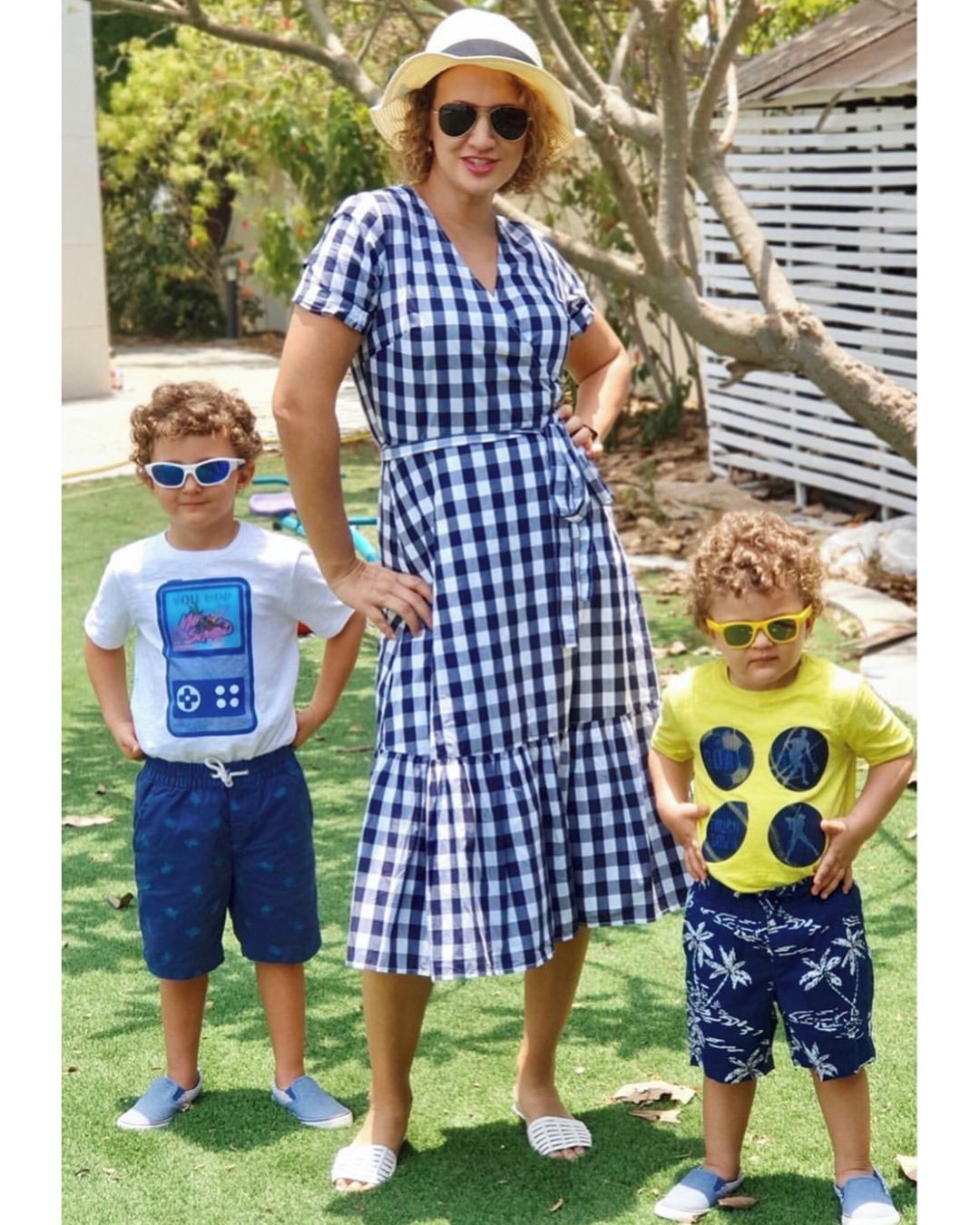 Gap Middle East - We love how @dinabutti styled her Gap Summer outfit and her little ones comfy tees and shorts ☀️ Tag us in your #GapFromHome family snaps for a chance to get featured on our channel!