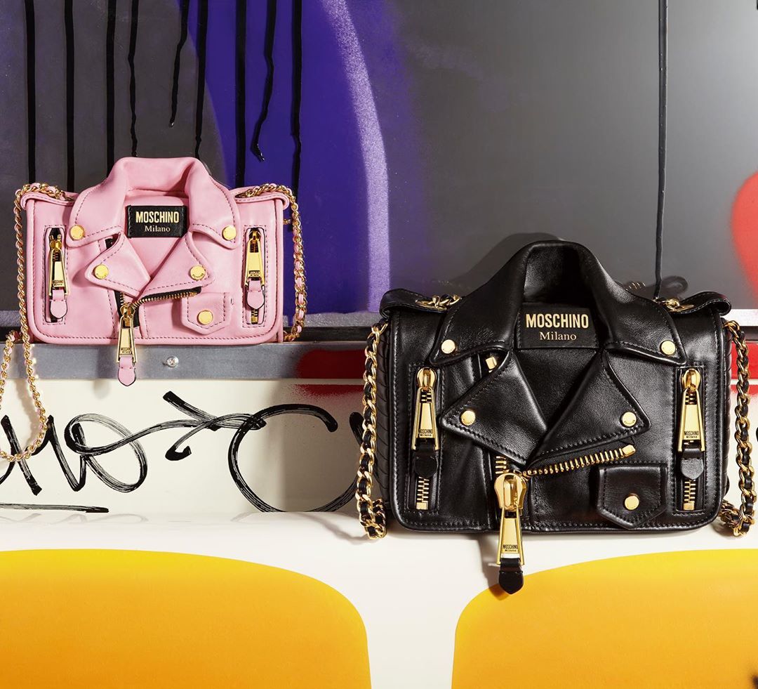 Moschino - Moschino biker bags on moschino.com and Moschino Shops #moschino @itsjeremyscott Moschino NY, 73 Wooster Street