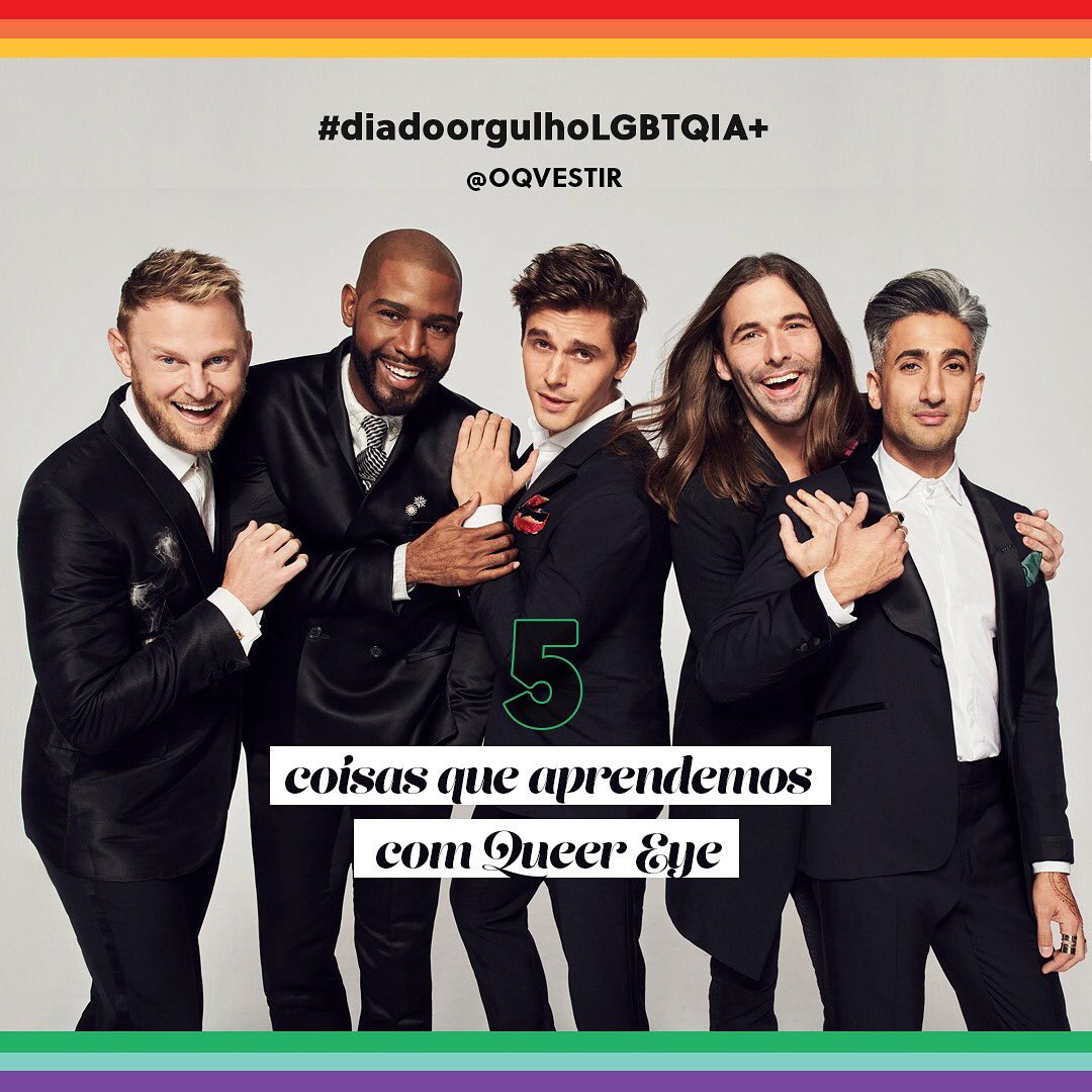 OQVestir - O Dia Internacional do Orgulho LGBTQIA+ começou com muito amor por aqui 🏳‍🌈💕. E para homenagear esta comunidade, nossa dica é a série americana Queer Eye, da Netflix. Nela, cinco homens gay...