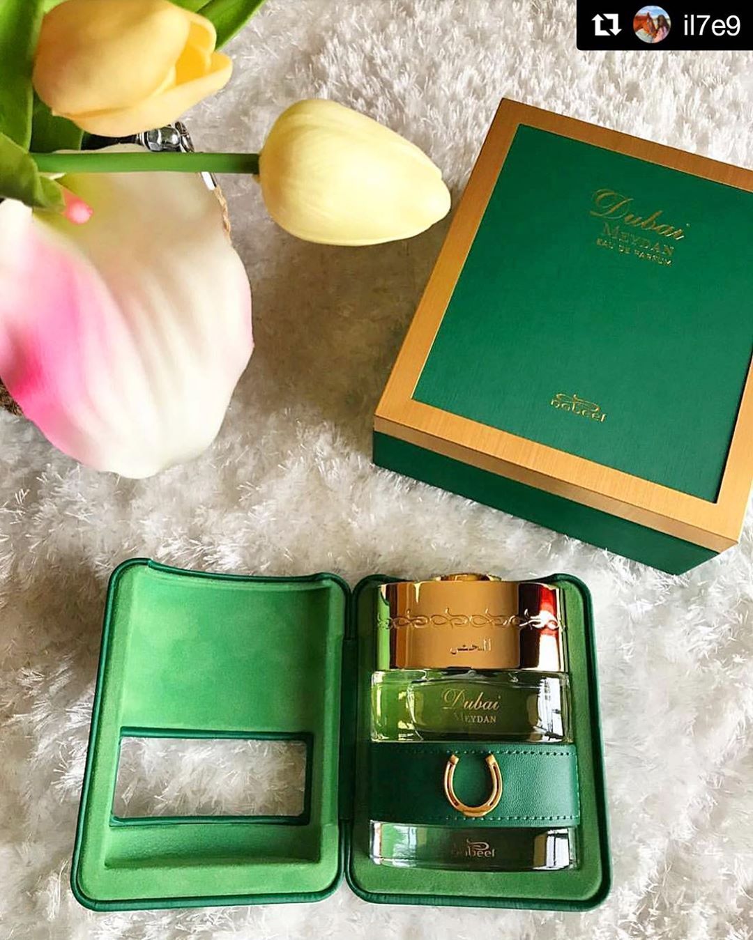 The Spirit of Dubai | روح دبي - Dubai Meydan Eau de Parfum is a leathery oriental fragrance inspired by the nobility of the Arabian stallion and the royal green fields of the playground. The exhilarat...