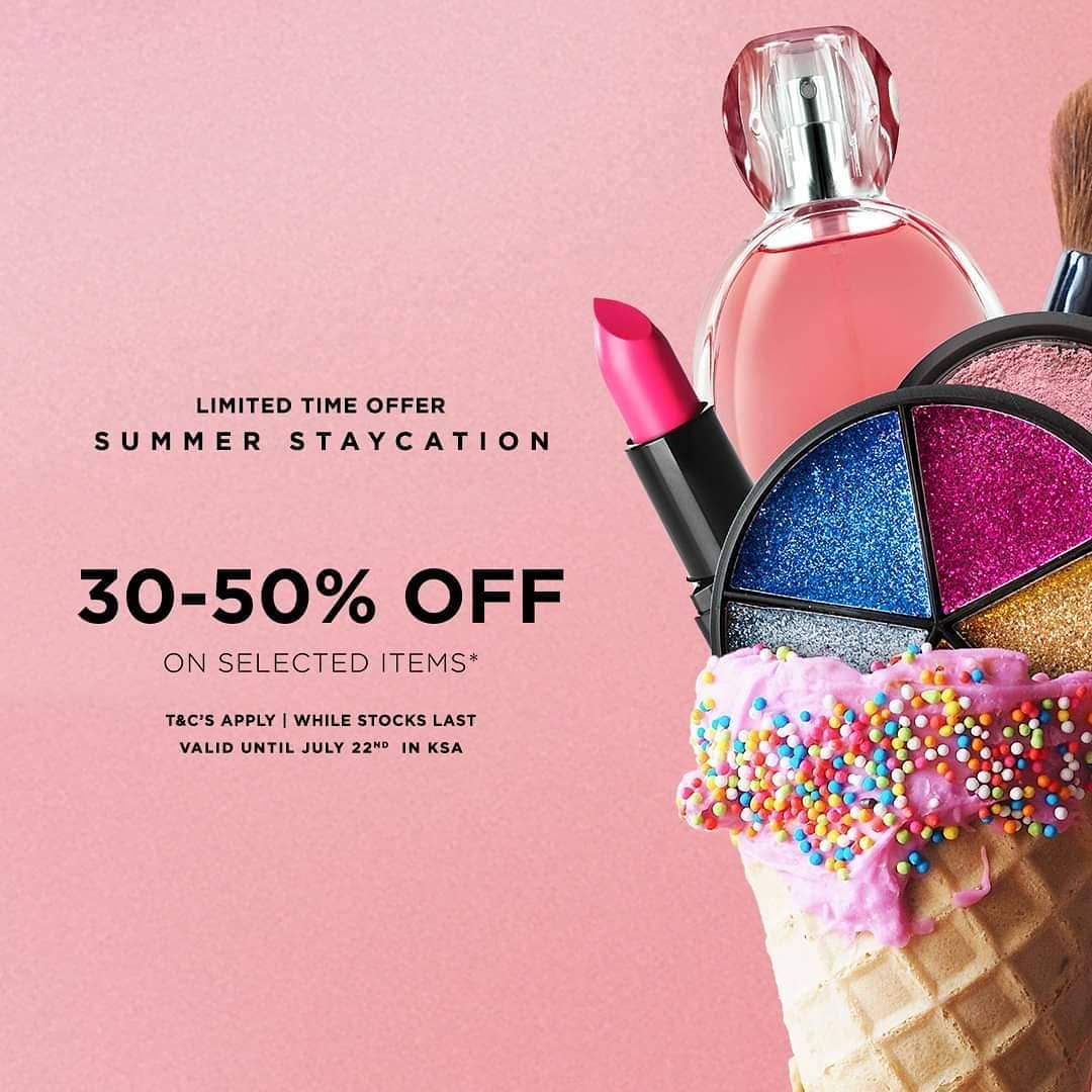 Faces Beauty - Summer Staycation! 💄🛍️
Enjoy 30%-50% off on selected items in Faces stores in KSA, UAE & EGYPT
T&C’s apply

#FacesBeautyMiddleEast #Faces #LiveYourBeauty #وجوه