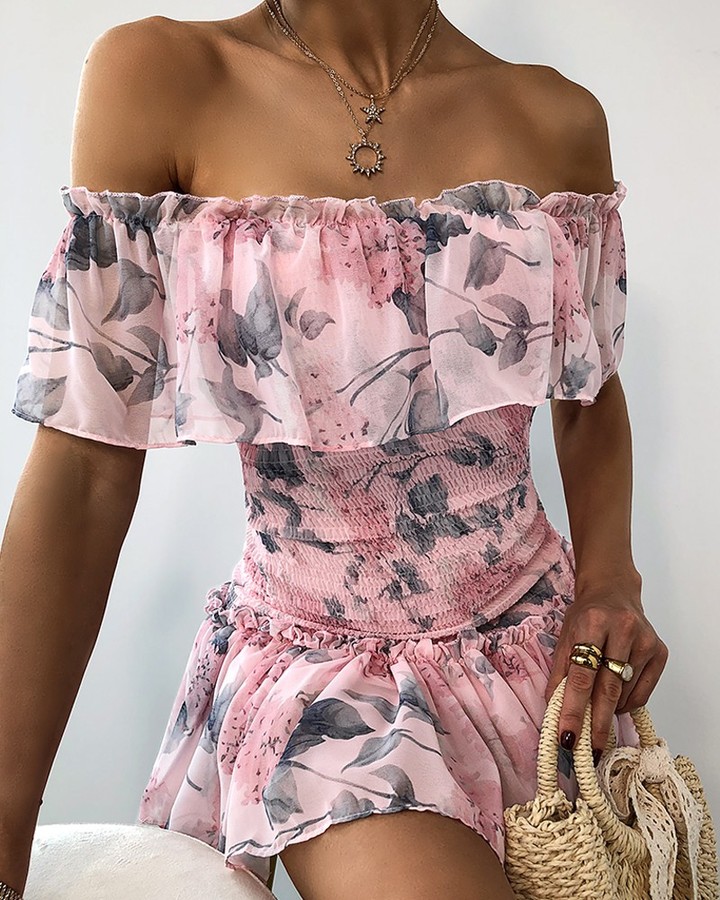boutiquefeel_official - Floral Print Ruffles Off Shoulder Shirring Dress⁠
Click https://www.boutiquefeel.com to ⁠
search LZZ2233 get size and price details ⁠.⁠
⁠
 #fashion #style #beautiful