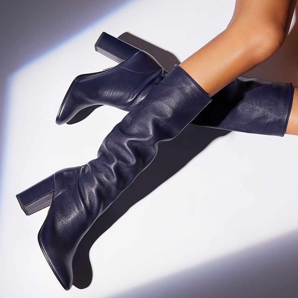 AQUAZZURA - The season of Boots! Take a closer look at our Boogie Boot 85 in supple nappa in deep ink on aquazzura.com and in boutique. #AQUAZZURA #AQUAZZURABoots