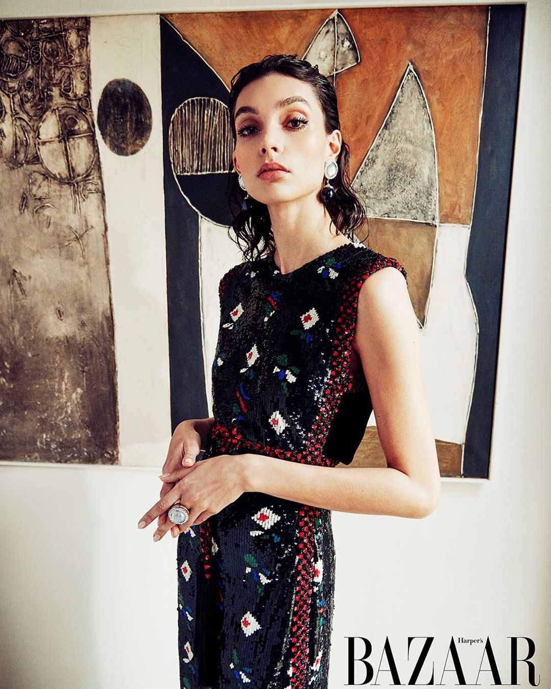 Giorgio Armani - Artful patterns on @harpersbazaargermany 
Photographer: @sofiaandmauro 
Model: @charleefraser