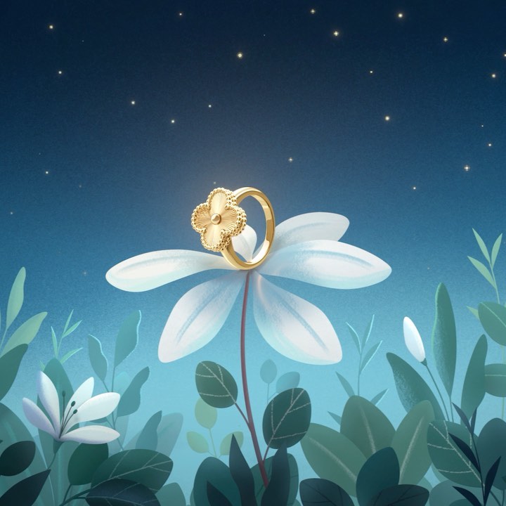 Van Cleef & Arpels - Venture into Van Cleef & Arpels' magical forest and be dazzled by the luminous guilloché gold of Alhambra creations.
#VCAalhambra #VanCleefArpels