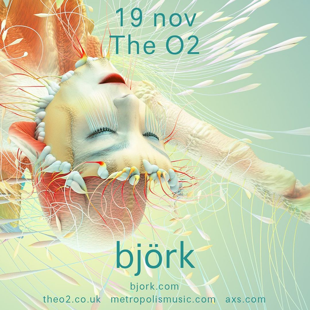 Björk - #cornucopia will be travelling to london tomorrow ! who already has their tickets for the O2? 🐚