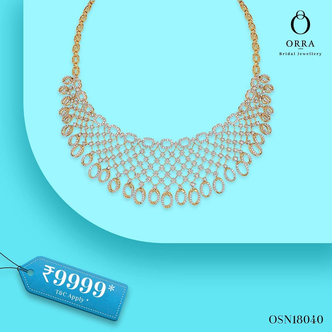ORRA Jewellery - At ORRA, we don't believe in anything ordinary, and here's a shining example! Get this extraordinary diamond necklace from our #Astracollection and steal the spotlight at every occasi...