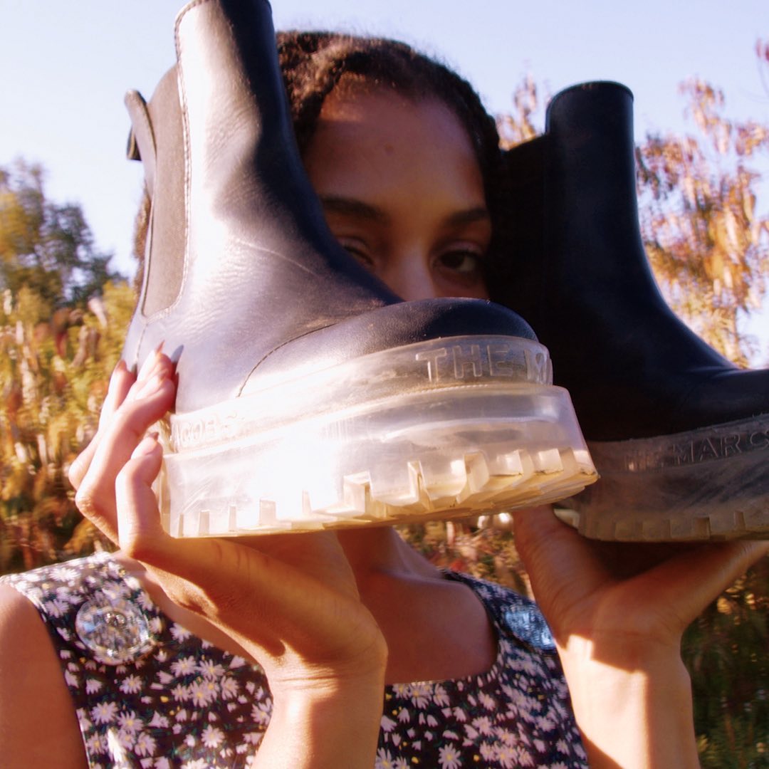 Marc Jacobs - Step Forward. Amanda with THE BOOT.​
​
Film still by @DadofNYC​
​
October 9, 2020 in New York City.