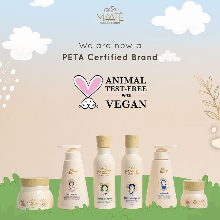 MAATÉ - We are super excited to let the world know that MAATÉ is now a PETA certified cruelty-free and vegan baby care brand. 🐰

The journey thus far would not have been possible without the intense...