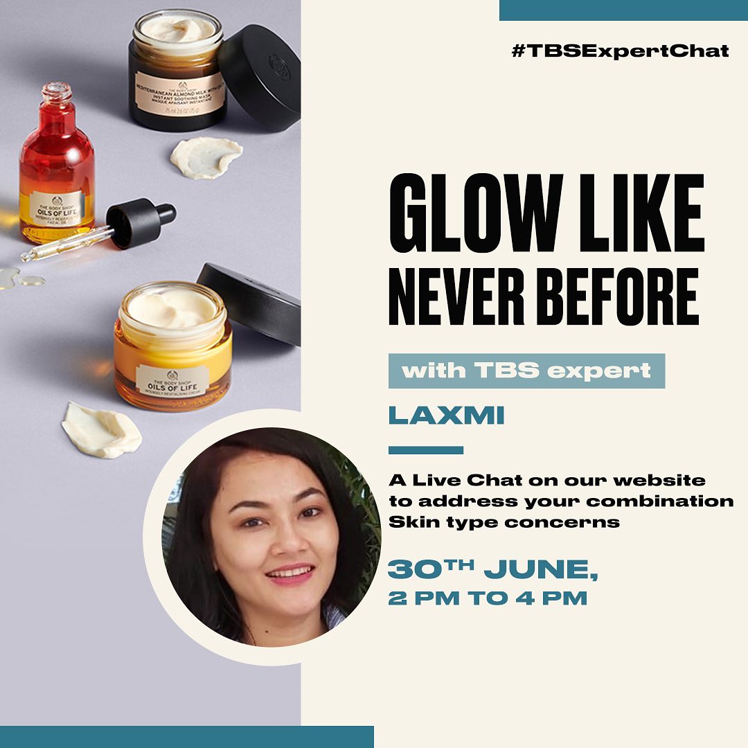 The Body Shop India - This #Q&ATuesday, it’s Time to Care for yourself and your close ones, expert beauty advice is now just a chat away. Our Skincare Expert @shrestha_lux will be live today from 2:00...