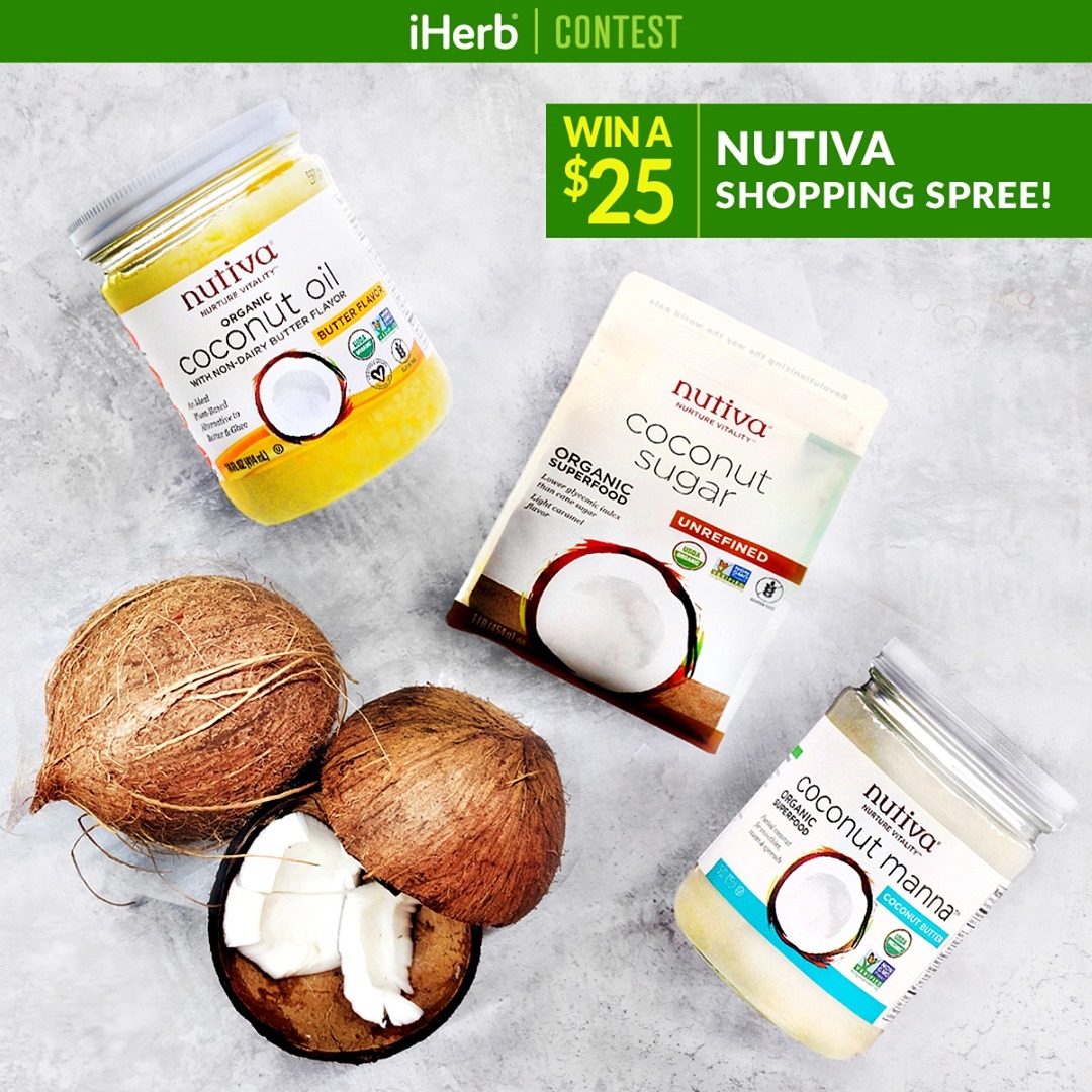 iHerb - Coconut lovers rejoice! Whether it's coconut oil, coconut sugar or coconut manna, @nutiva has what you need to take your cooking to the next level.

To enter, PLEASE read all the way through....