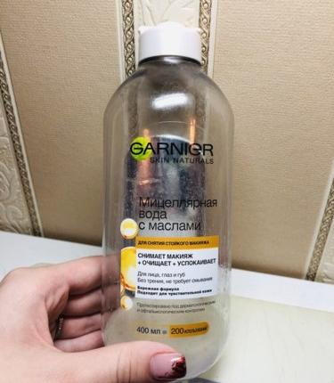 Отзыв о Мицеллярная вода Garnier С Маслами Skin Naturals для снятия стойкого макияжа от Искра  - отзыв