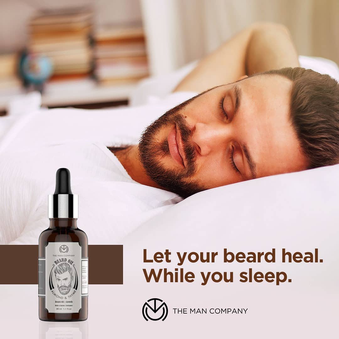 The Man Company - You best counter the damage that daytime does to your beard while you sleep. 

Is it dry and damaged? Is it a wiry worry to you? Treat your beard with our 100% natural beard oil, set...