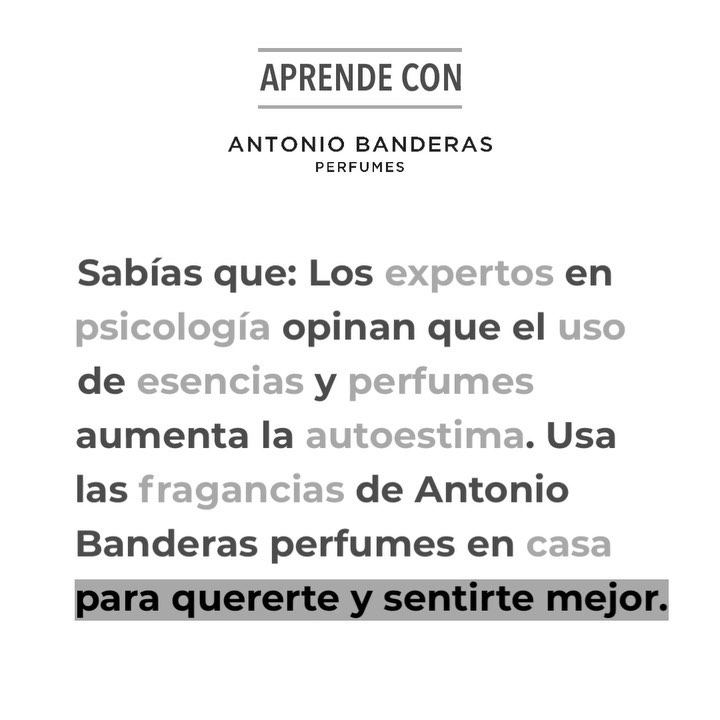 Antonio Banderas - Siempre hay que perfumarse primero para uno mismo. ¿No creeis?
_______
🔝 L I N K  I N  B I O 🔝
_______

You always have to perfume yourself first. Don’t you think?

#ElArteDelPerfum...